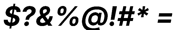 Inter 18pt Bold Italic Font OTHER CHARS