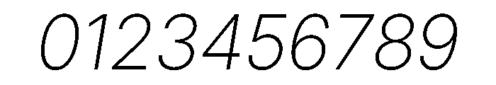 Inter 18pt ExtraLight Italic Font OTHER CHARS