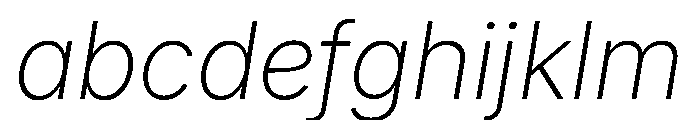 Inter 18pt ExtraLight Italic FONT
