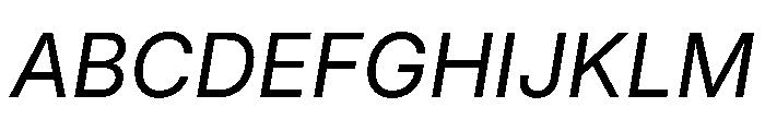 Inter 18pt Italic Font UPPERCASE
