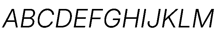 Inter 18pt Light Italic Font UPPERCASE