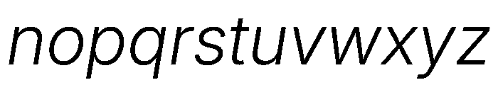 Inter 18pt Light Italic Font LOWERCASE