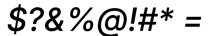 Inter 18pt Medium Italic Font OTHER CHARS