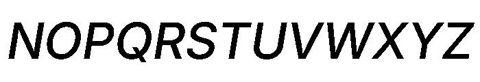 Inter 18pt Medium Italic Font UPPERCASE