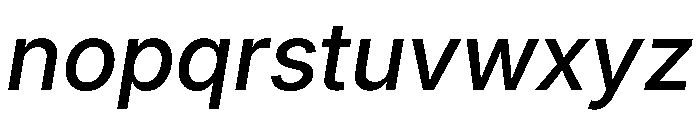 Inter 18pt Medium Italic Font LOWERCASE