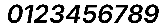 Inter 18pt SemiBold Italic Font OTHER CHARS