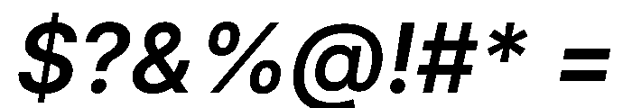 Inter 18pt SemiBold Italic Font OTHER CHARS