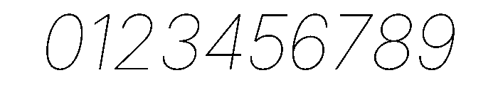 Inter 18pt Thin Italic Font OTHER CHARS