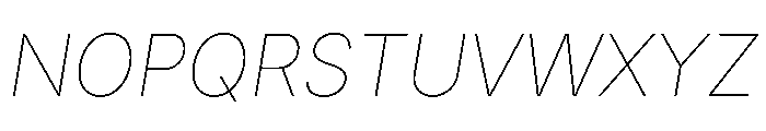Inter 18pt Thin Italic Font UPPERCASE