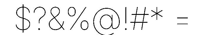 Inter 18pt Thin Font OTHER CHARS