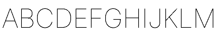 Inter 18pt Thin Font UPPERCASE