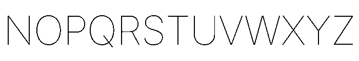 Inter 18pt Thin Font UPPERCASE