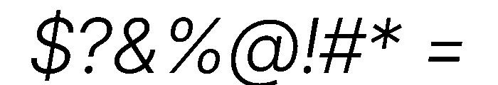 Inter 24pt Light Italic Font OTHER CHARS