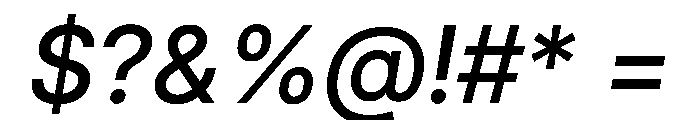 Inter 24pt Medium Italic Font OTHER CHARS