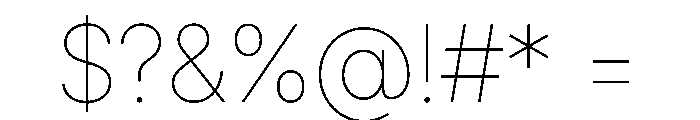 Inter 24pt Thin Font OTHER CHARS