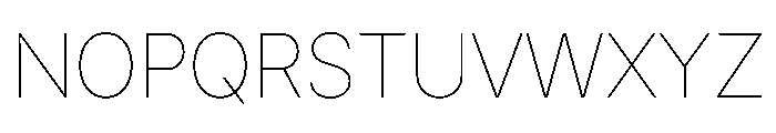 Inter 24pt Thin Font UPPERCASE