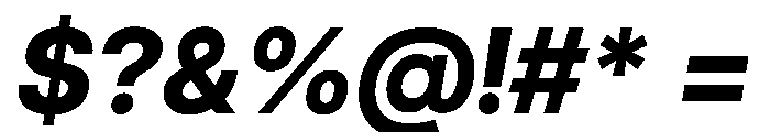 Inter 28pt ExtraBold Italic Font OTHER CHARS
