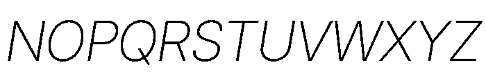 Inter 28pt ExtraLight Italic Font UPPERCASE