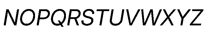 Inter 28pt Italic Font UPPERCASE