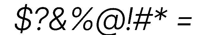 Inter 28pt Light Italic Font OTHER CHARS