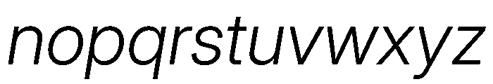 Inter 28pt Light Italic Font LOWERCASE