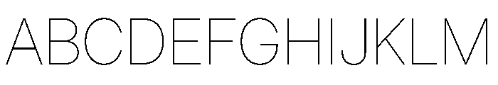 Inter 28pt Thin Font UPPERCASE