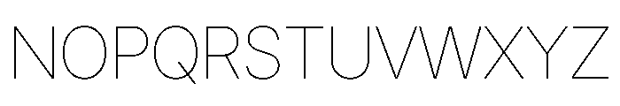 Inter 28pt Thin Font UPPERCASE