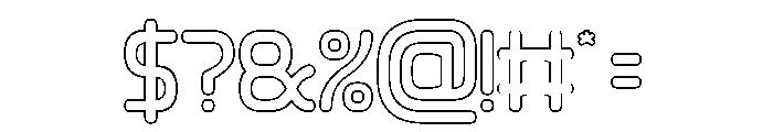 INSERT COIN-Hollow Font OTHER CHARS