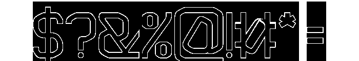 INTERDIMENSIONAL-Hollow-Inverse Font OTHER CHARS
