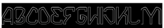 INTERDIMENSIONAL-Hollow-Inverse Font UPPERCASE