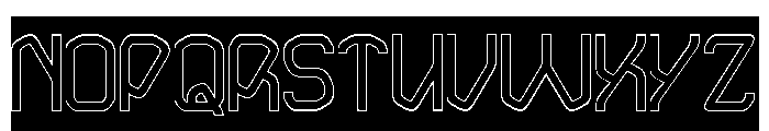 INTERDIMENSIONAL-Hollow-Inverse Font UPPERCASE