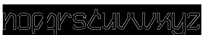 INTERDIMENSIONAL-Hollow-Inverse Font LOWERCASE