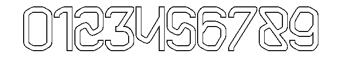 INTERDIMENSIONAL-Hollow Font OTHER CHARS