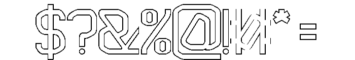 INTERDIMENSIONAL-Hollow Font OTHER CHARS