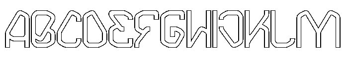 INTERDIMENSIONAL-Hollow Font UPPERCASE