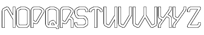 INTERDIMENSIONAL-Hollow Font UPPERCASE