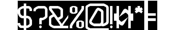 INTERDIMENSIONAL-Inverse Font OTHER CHARS