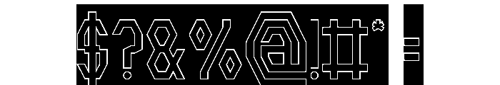 INVISIBLE THOUGHTS-Hollow-Inver Font OTHER CHARS