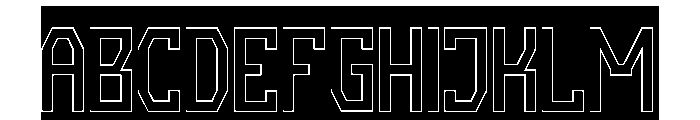 INVISIBLE THOUGHTS-Hollow-Inver Font UPPERCASE