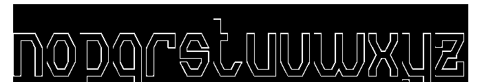 INVISIBLE THOUGHTS-Hollow-Inver Font LOWERCASE
