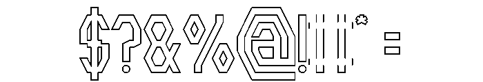 INVISIBLE THOUGHTS-Hollow Font OTHER CHARS