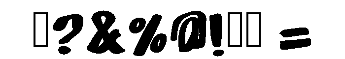 In A Rush Regular Font OTHER CHARS