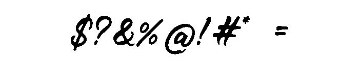Inclined Font OTHER CHARS