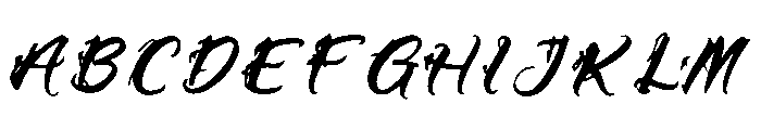 Inclined Font UPPERCASE