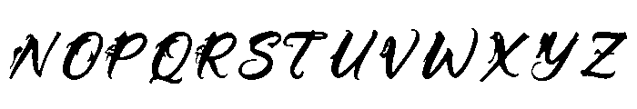 Inclined Font UPPERCASE