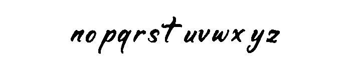 Inclined Font LOWERCASE