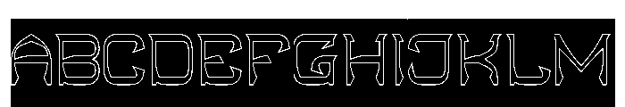 Indigenous People-Hollow-Invers Font UPPERCASE