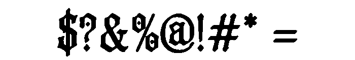 Infernal Gothic Font OTHER CHARS
