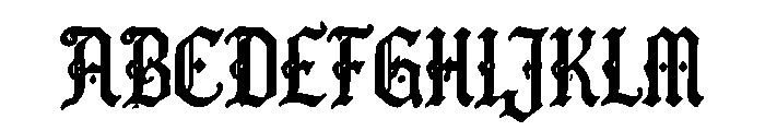 Infernal Gothic Font UPPERCASE