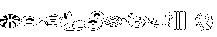 Inflatable raft Font OTHER CHARS